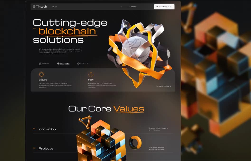 Services website template preview