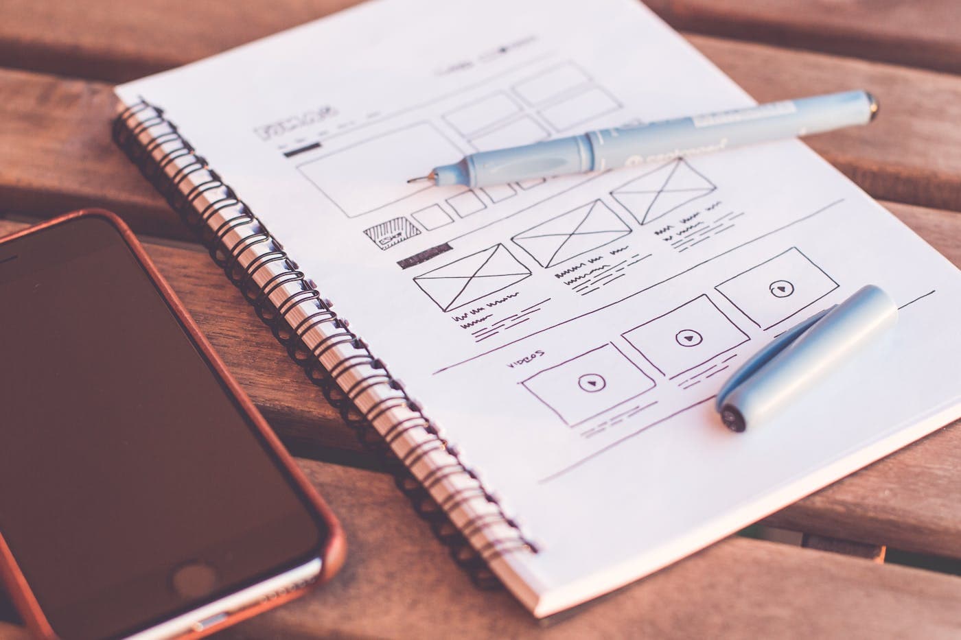 Custom web application interface on desktop and mobile devices